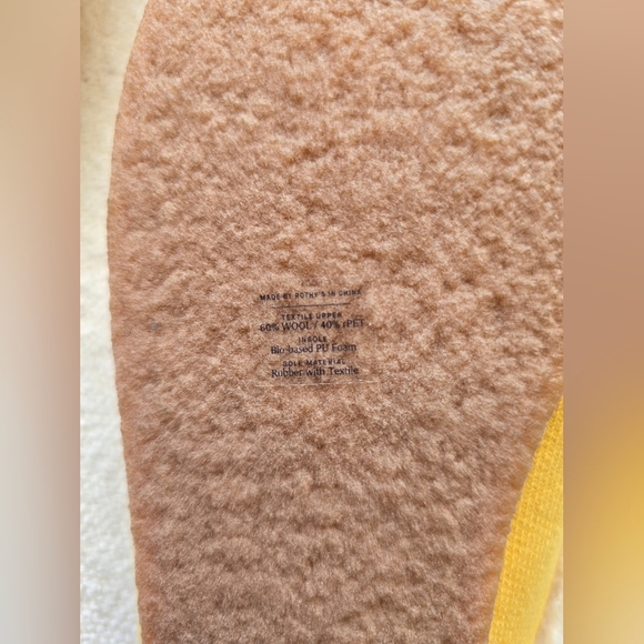 Rothys, "The Scuff" Wool Blend Womens Slip On Mule Slipper, Popcorn Yellow, Sz 9 - Picture 5 of 10